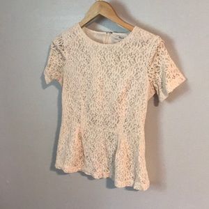 Madewell Lace Peplum Top